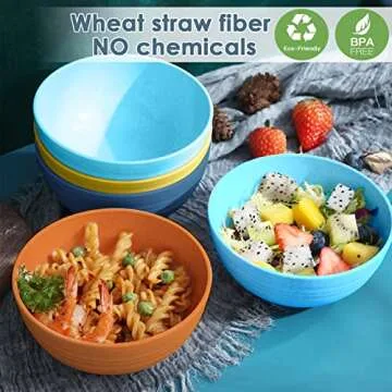 Kitchen Dinnerware Set, fufsxdy 20 Pcs Unbreakable Dinner Plates, Dessert Plates, Cereal Bowls, Cups for Camping Picnic, Dishwasher Microwave Safe Plates and Bowls sets, Kids & Adult