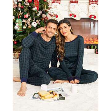 Ekouaer Couples Pajamas Set Stylish & Comfortable Sleepwear