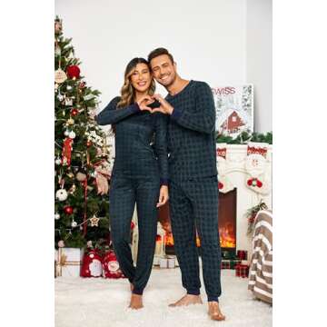 Ekouaer Couples Pajamas Set Stylish & Comfortable Sleepwear