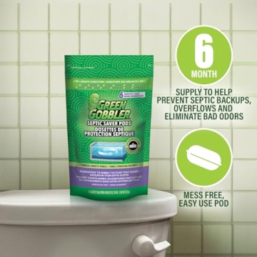 Green Gobbler Septic Tank Treatment Packets - 6 Month Supply