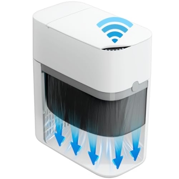 CTIME 2nd Gen Smart Motion Sensor Bathroom Trash Can - Touchless, Modern, 3 Gallon, 6 Inch Slim Prof...