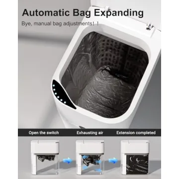 CTIME Motion Sensor Bathroom Trash Can with Smart Features