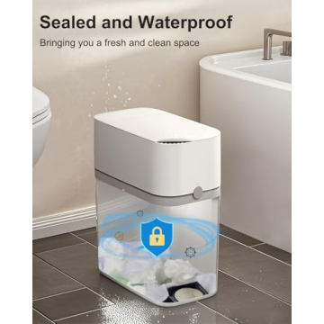 CTIME Motion Sensor Bathroom Trash Can with Smart Features