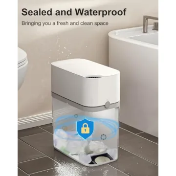 CTIME Motion Sensor Bathroom Trash Can with Smart Features