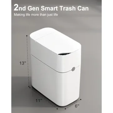 CTIME Motion Sensor Bathroom Trash Can with Smart Features
