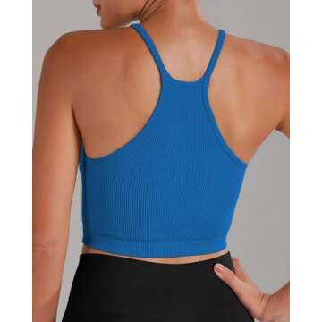 Comfortable Ribbed Crop Tank for Active Women