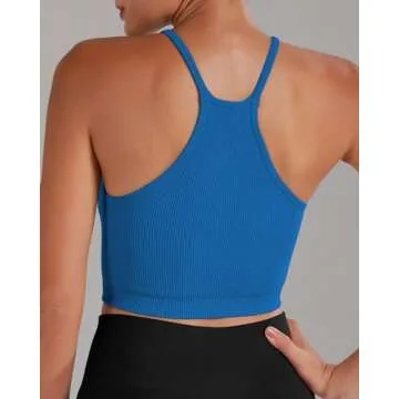 Comfortable Ribbed Crop Tank for Active Women
