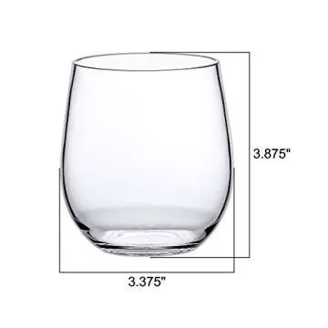 Amazing Abby - Cindy - 14-Ounce Unbreakable Tritan Wine Glasses (Set of 6), Plastic Stemless Wine Tumblers, Reusable, BPA-Free, Dishwasher-Safe, Perfect for Poolside, Outdoors, Camping, and More