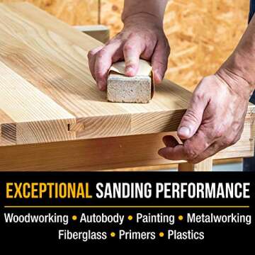 Dura-Gold Premium 9" x 11" Gold Sandpaper Sheets, 60 Grit (Box of 6) - Wood Furniture Woodworking, Automotive Paint - Full-Size Cut to Use on 1/4, 1/3, 1/2 Sheet Finishing Sanders, Hand Sanding Block