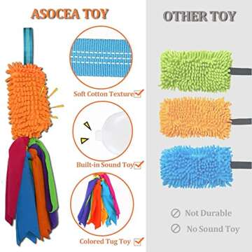 ASOCEA Flirt Pole for Dogs - Interactive Tug Toy