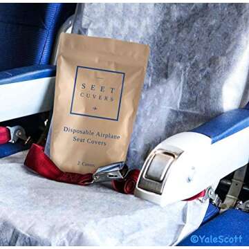 Seet Cuvers Airplane Seat Covers (2 Disposable Covers Per Package), One Size