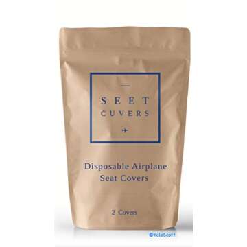 Seet Cuvers Airplane Seat Covers (2 Disposable Covers Per Package), One Size
