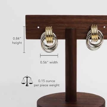 Elegant JeanBeau Gold Silver Knot Earrings for Women