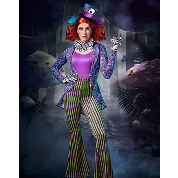 Spirit Halloween Adult Mad Hatter Jumpsuit Costume