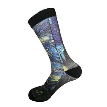YISHOW Peacock Feathers Cherry Blossom Branches Unisex Novelty Socks, Funny Funky Crazy Cool Crew Dress Socks