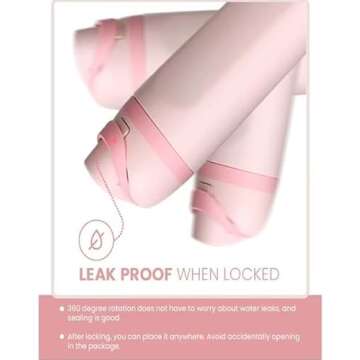 Generic Free-Sip Water Bottles - 20 oz, Insulated Stainless Steel Water Bottle with Straw for Sports and Travel, BPA-Free, Pink color