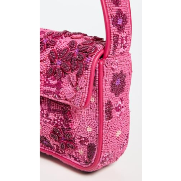 STAUD Women's Tommy Floral Pink Leather Bag