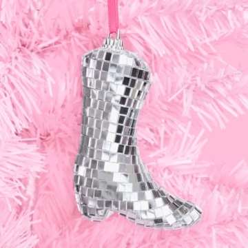 xo, Fetti Disco Cowgirl Boot Ornament - 1 pc | Rodeo Christmas Decorations, Cowgirl Party Supplies, ...