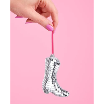 Glamorous xo, Fetti Disco Cowgirl Boot Ornament for Holiday Spirit