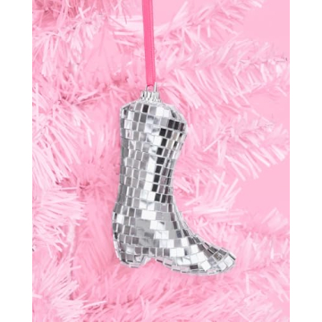Glamorous xo, Fetti Disco Cowgirl Boot Ornament for Holiday Spirit