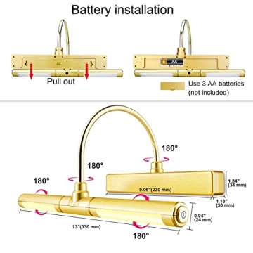 Adjustable Bright LED Picture Light with Remote Control