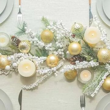 KI Store Gold Christmas Balls - 34pcs Shatterproof Ornaments