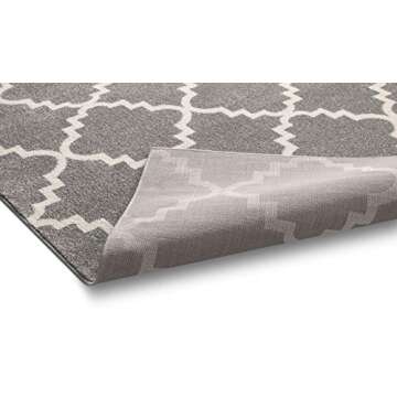 Well Woven Sydney Lattice Grey Area Rug, 7'10" X 10'6"
