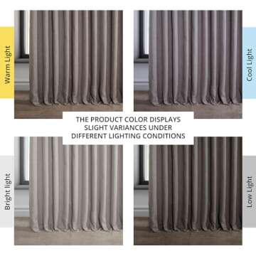 HPD Half Price Drapes Faux Linen Textured Room Darkening Curtains for Bedroom 96 Inches Long (1 Panel), 100W X 96L Extra Wide Curtains for Living Room Home Decor, Mink