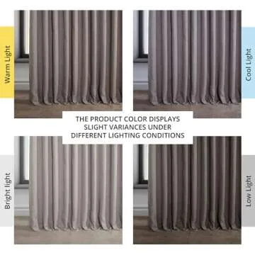 HPD Half Price Drapes Faux Linen Textured Room Darkening Curtains for Bedroom 96 Inches Long (1 Panel), 100W X 96L Extra Wide Curtains for Living Room Home Decor, Mink