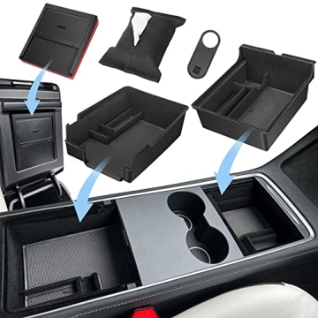 Tesla Model 3/Y 5Pcs Center Console Organizer Kit