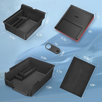 Tesla Model 3/Y 5Pcs Center Console Organizer Kit