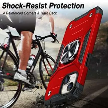 Stylish JAME iPhone 14 Case with Kickstand & Protectors