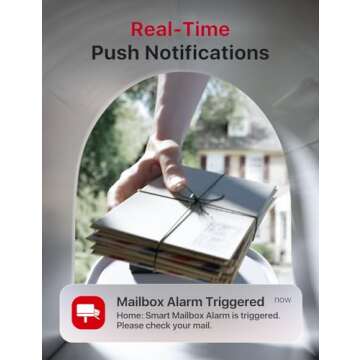 X-Sense Smart Mailbox Alarm, Wireless Long Range Mailbox Alert, Mailbox Sensor with SBS50 Base Stati...