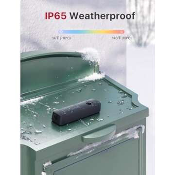 X-Sense Smart Mailbox Alarm, Wireless Long Range Mailbox Alert, Mailbox Sensor with SBS50 Base Station for Delivered Mail, SMA11