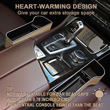 Car Seat Gap Filler Organizer, 2 Pack Multifunctional Car Seat Organizer, Auto Console Side Storage ...