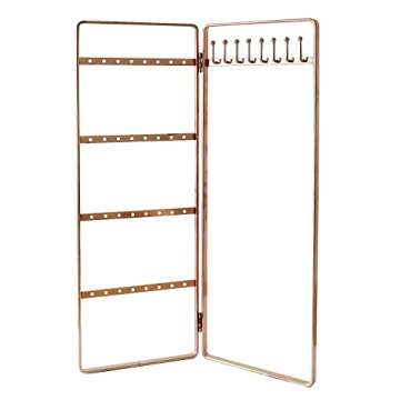 Bi-Folding Jewelry Storage Stand - Elegant Gold Finish