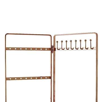 Bi-Folding Jewelry Storage Stand - Elegant Gold Finish