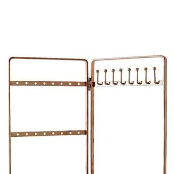 Bi-Folding Jewelry Storage Stand - Elegant Gold Finish