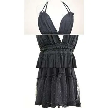 R.Vivimos Summer Halter Mini Dress for Women