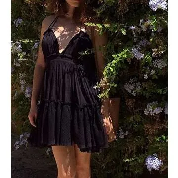 R.Vivimos Summer Halter Mini Dress for Women