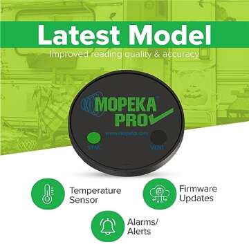 Mopeka Pro Check Universal Sensor with Mount Collar - RV Must Have Accessory to Monitor Outside Gray and Potable Water Tanks from Inside Your Camper - Or Diesel, Oil, 100 Gallon Water and Poly Tanks