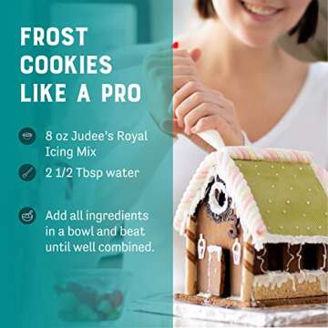 Judee's Royal Icing Mix 2.5 lb - Frost Cookies Like a Professional - For Decorating and Baking - Just Add Water - Non-GMO, Gluten-Free and Nut Free - Royal Icing Mix for Cookies