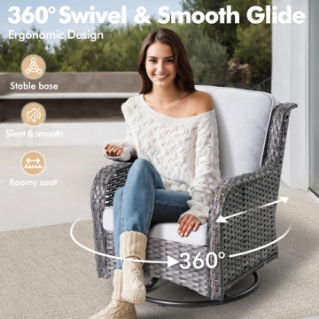 XIZZI 7-Piece Outdoor Furniture Set with Fire Pit