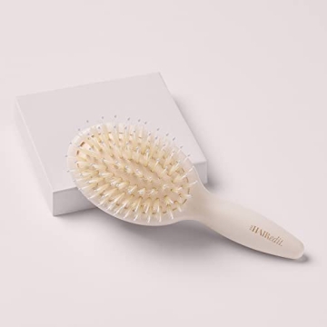 Travel Size Boar Bristle Hair Brush for Shine and Care