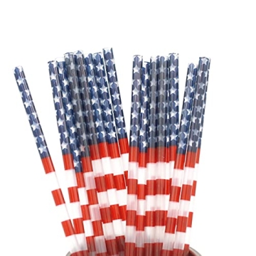 Old Glory Straws 20-Pack - Reusable American Flag Straws