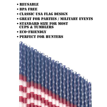 Old Glory Straws 20-Pack - Reusable American Flag Straws