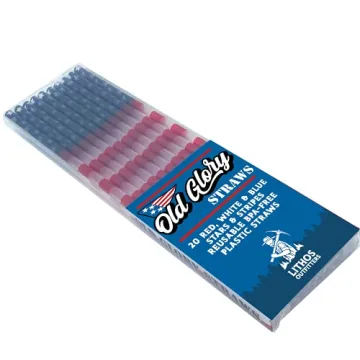 Old Glory Straws 20-Pack - Reusable American Flag Straws