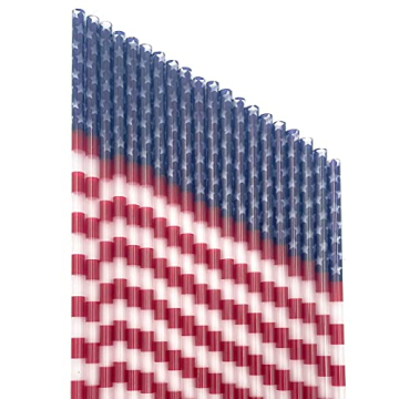 Old Glory Straws 20-Pack - Reusable American Flag Straws
