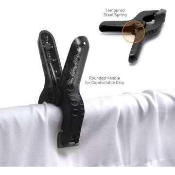 LimoStudio (6 pcs) Spring Clamps, Heavy Duty for Photography Video Studio, Backdrop Stands Accessory...