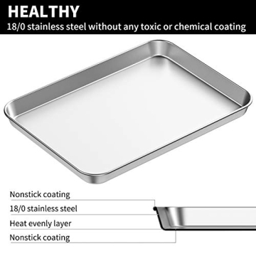 Bastwe Stainless Steel Baking Sheets Set of 2